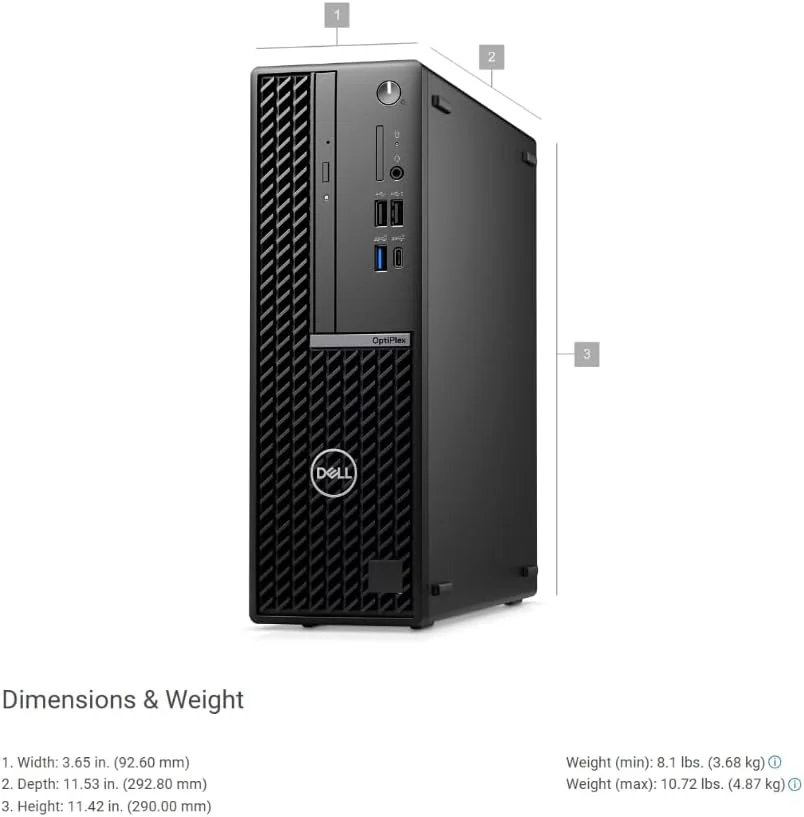 Dell 7010 Plus Optiplex SFF Desktop Computer- Intel i7-13700, 16GB RAM, 512GB NVMe SSD - Image 3