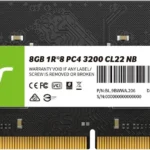 Acer 8GB DDR4 laptop RAM 260-pin SO-DIMM modules with speeds of 2133MHz, 2400MHz, 2666MHz, or 3200MHz,