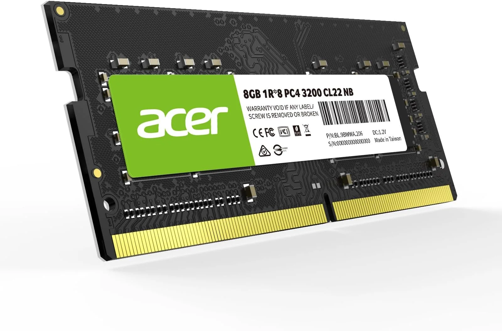 Acer 8GB DDR4 laptop RAM 260-pin SO-DIMM modules with speeds of 2133MHz, 2400MHz, 2666MHz, or 3200MHz, - Image 3