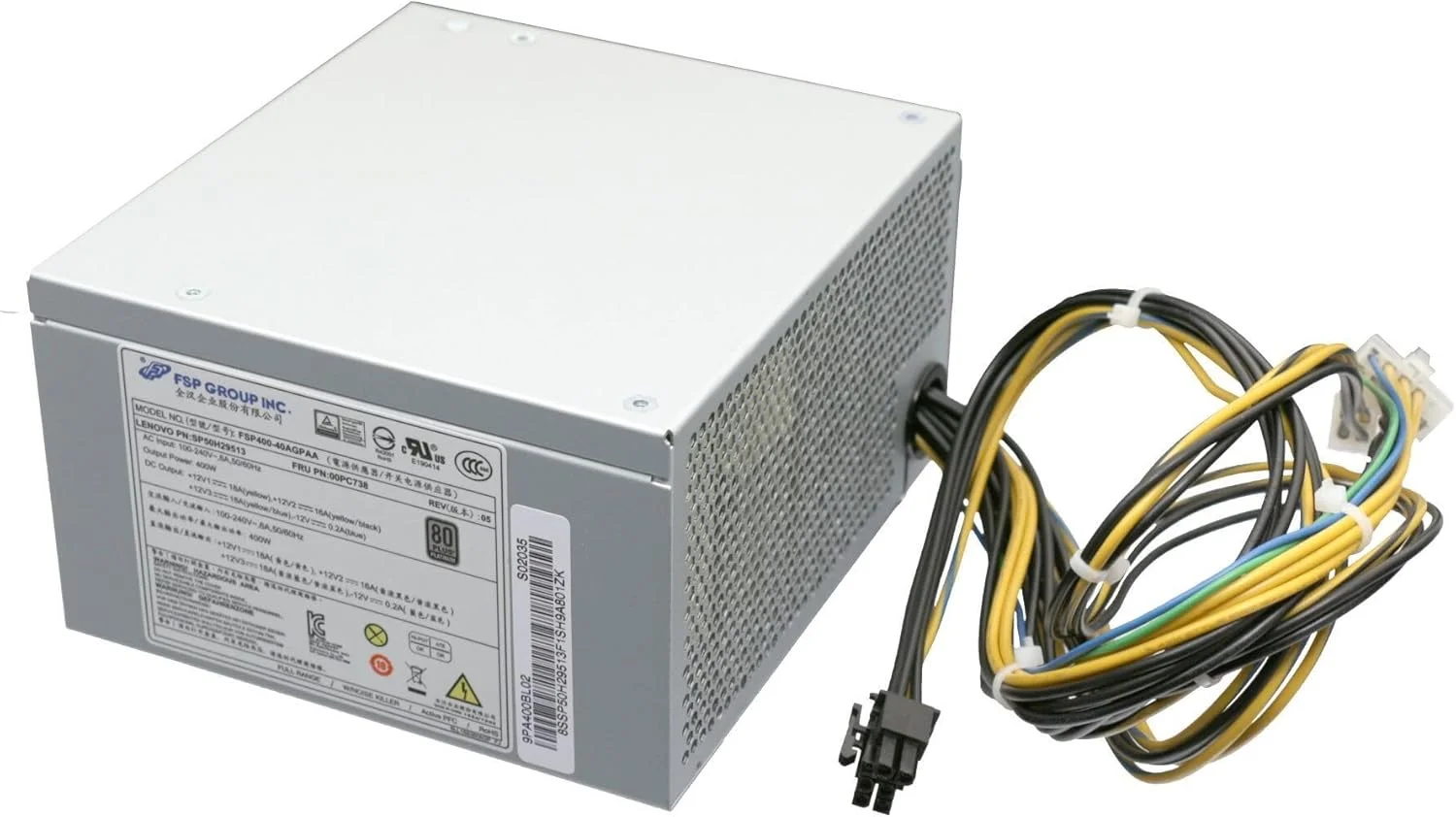 Lenovo 5P50V03220 Original Desktop PC Power Supply 400 Watt for ThinkStation P330/P320, ThinkCentre M910T/M920t, IdeaCentre 720-18, ThinkStation P330