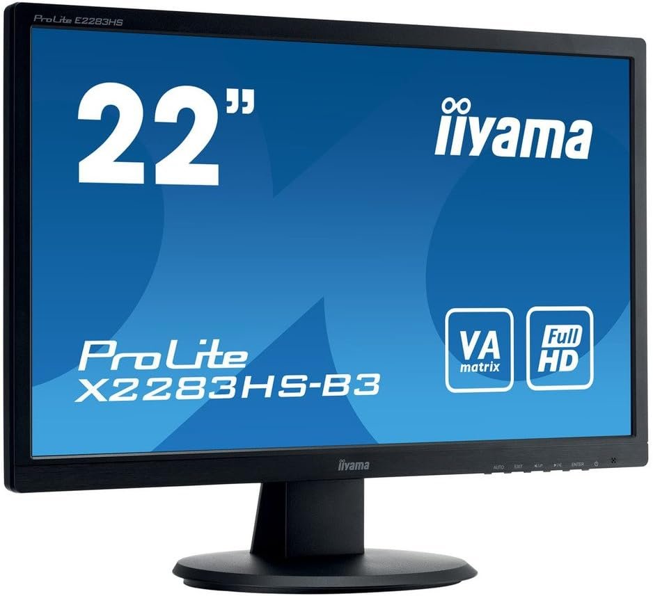 iiyama ProLite X2283HS-B3 Monitor, 22" VA LED Monitor