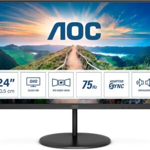 AOC Q24V4EA - 24 Inch QHD Monitor, 75Hz, 4ms, IPS